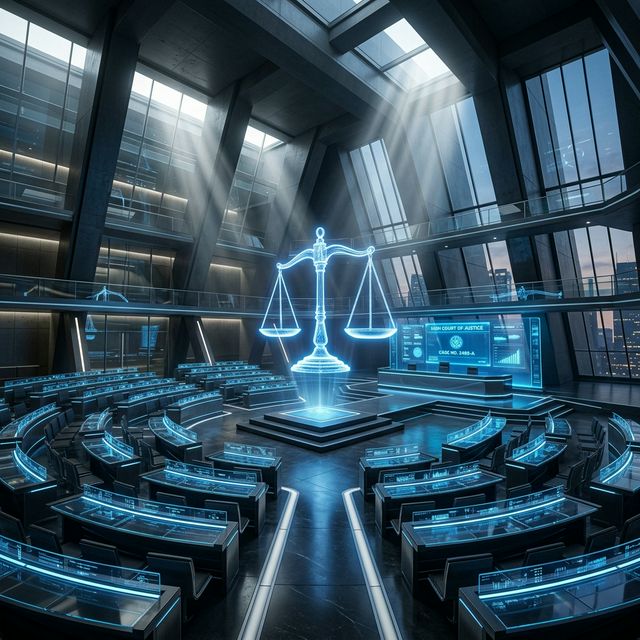 Futuristic Digital Courtroom