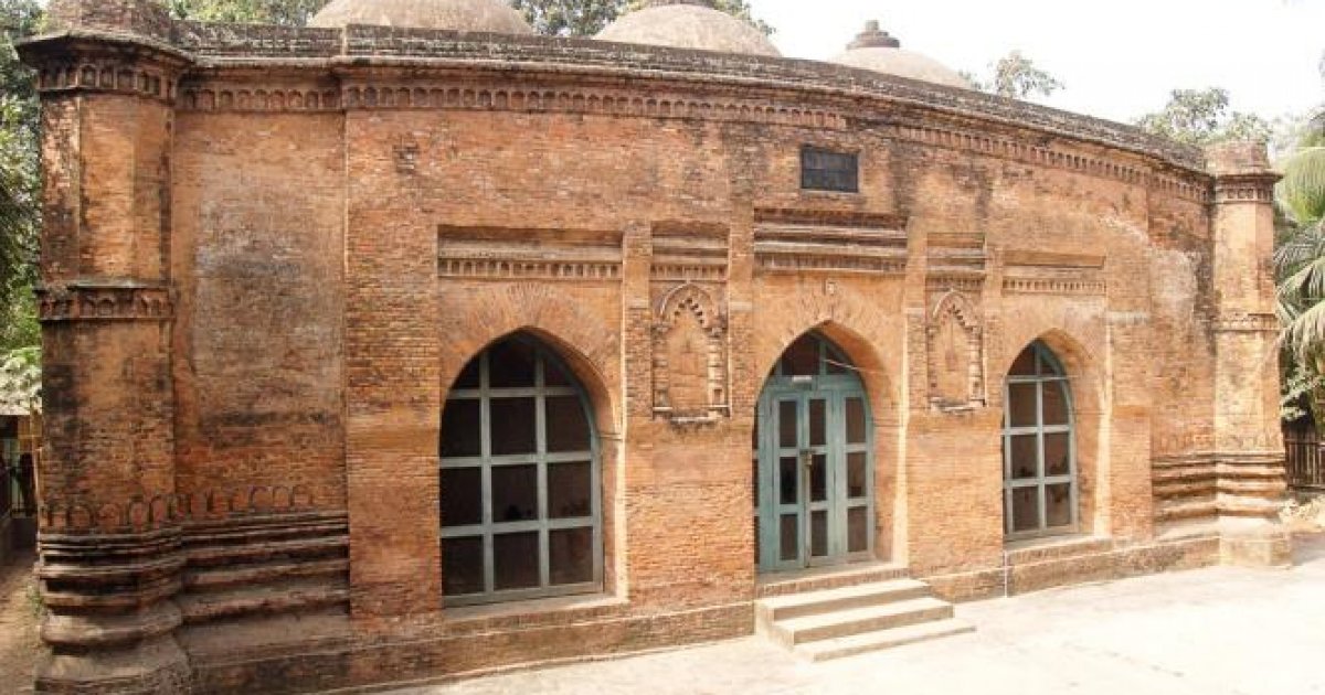 View of Baba Adam Mosque and surrounding heritage area