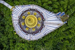 Aerial view of Buddha Dhatu Jadi pagoda