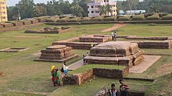 Wide view of Shalban Vihara within the Moinamoti heritage landscape
