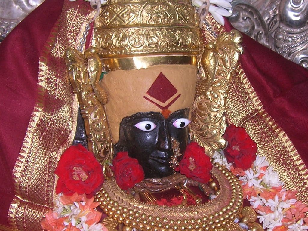 Sacred sanctum of Sravani Shakti Peeth